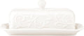 Lenox Opal Innocence Carved Butter Dish, White - Elegant Everyday