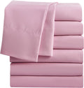 FreshCulture King Flat Sheets Only Pack of 6 - Soft Dusty Pink set