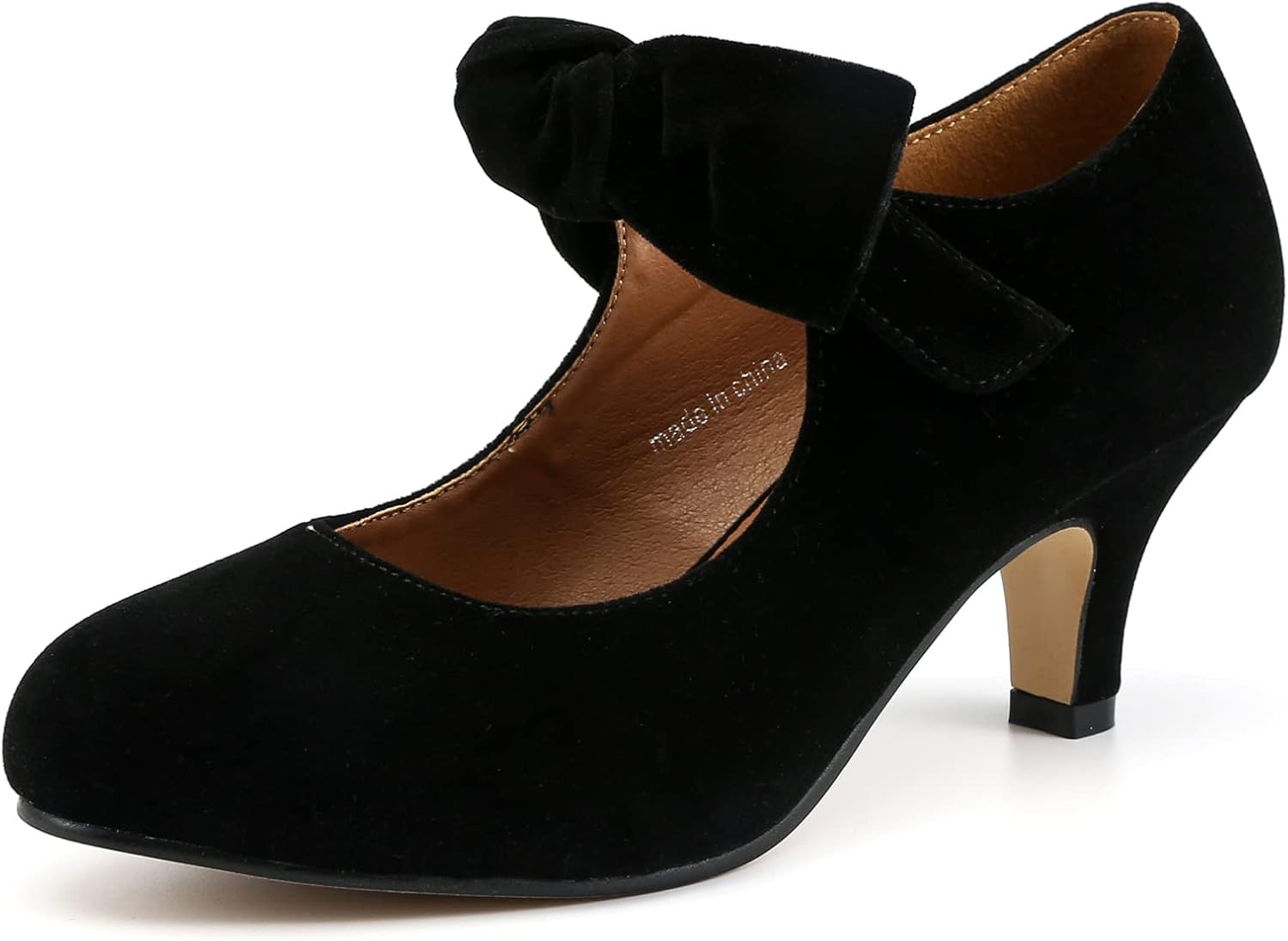 Stylish Bow Heels for Women - Mary Jane Kitten Heel Pumps
