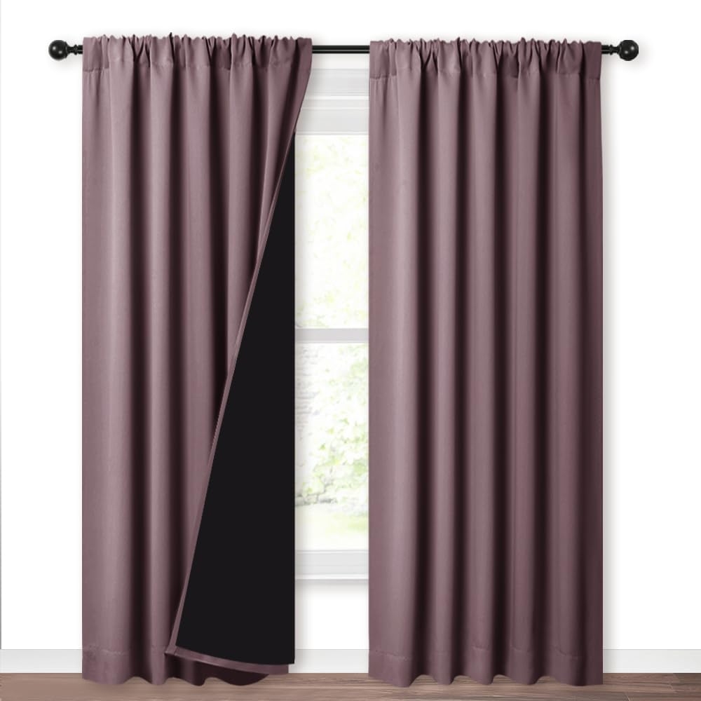 NICETOWN 100% Blackout Curtains for Living Room & Privacy