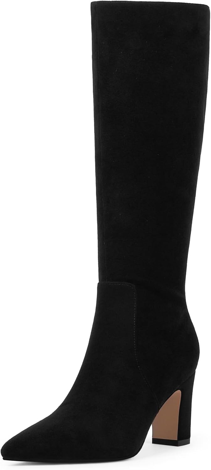 Knee High Boots for Women with 3-Inch Chunky Heel Style