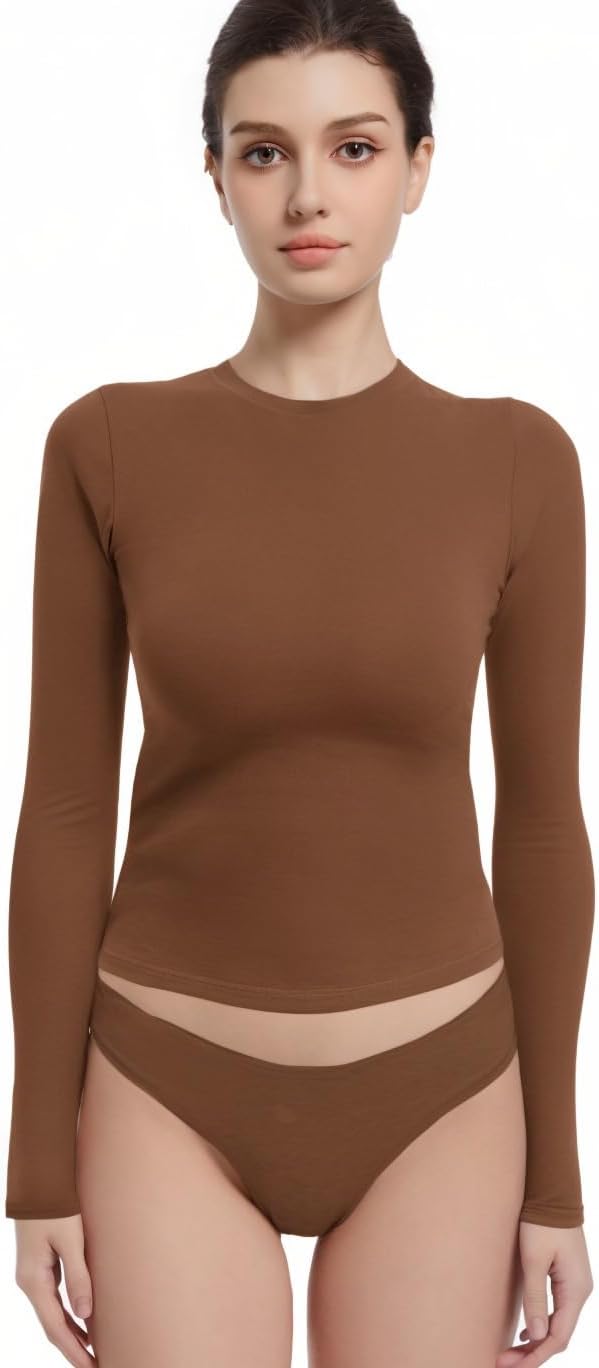 Long Sleeve Shirts for Women: Stylish Y2K Crewneck Tees