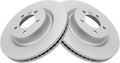 TRQ Front Brake Rotors Set Vented G-Coated Compatible with 2005-2009