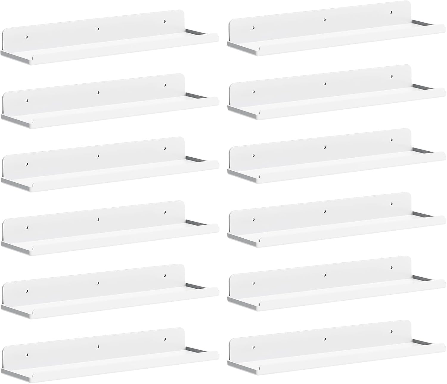 Lifewit Floating Shelves for Wall - 12 Pack White Acrylic Decor