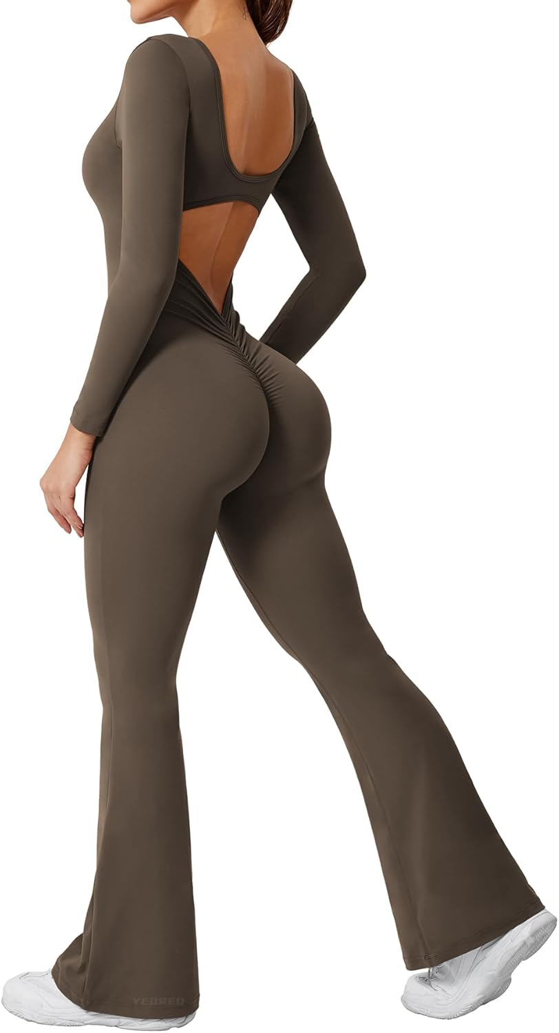YEOREO One Piece Wide Leg Jumpsuits for Women Workout Fashion
