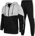 Men's Hooded Athletic Tracksuit Sweatsuit Full-Zip Jogger Set - Warm