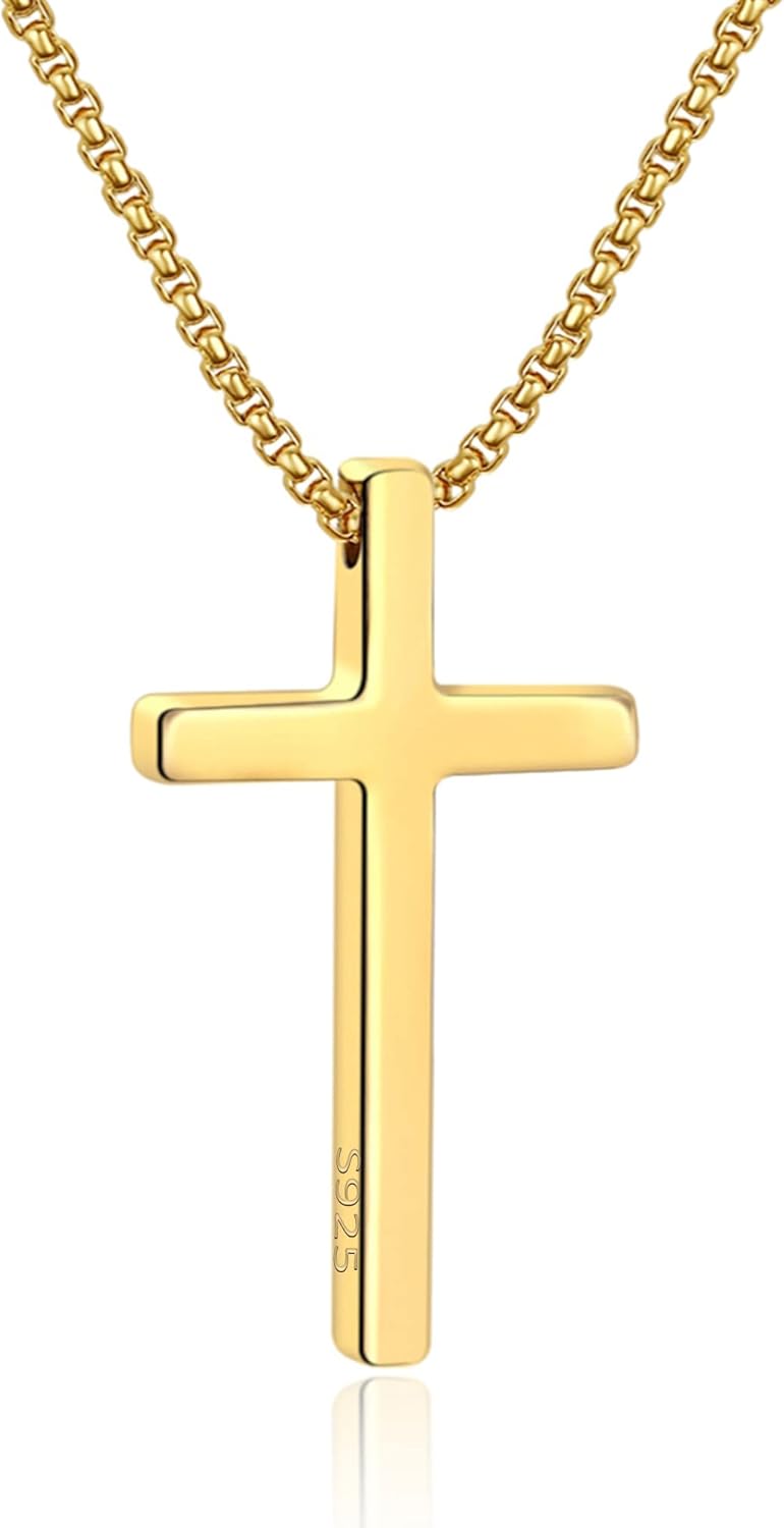 M MOOHAM Cross Necklace for Men - Stylish Stainless Steel Pendant