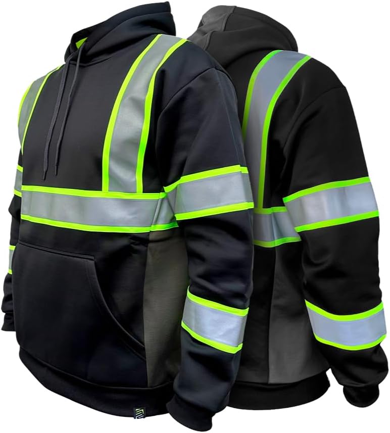 SafetyShirtz Men's SS360 Enhanced Visibility Reflective Hoodie
