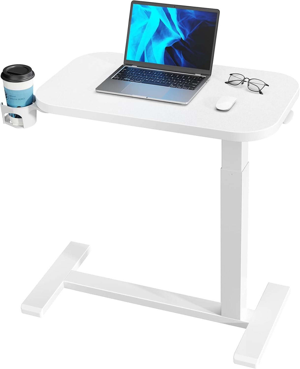 HUANUO Bedside Table with Wheels for Easy Mobility and Use