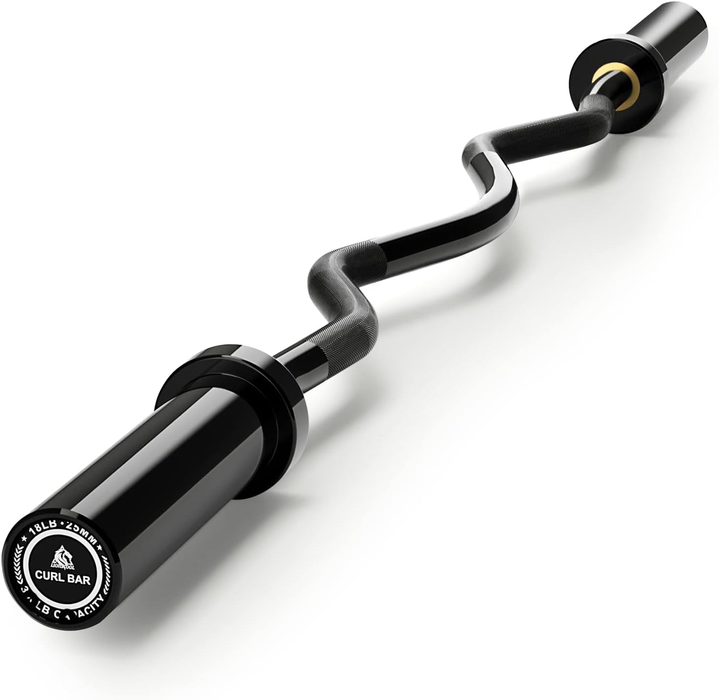 LIONSCOOL Premium 4ft Barbell for Strength Training and Weightlifting