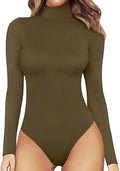MANGOPOP Mock Turtle Neck Long Sleeve Bodysuit - Timeless Comfort
