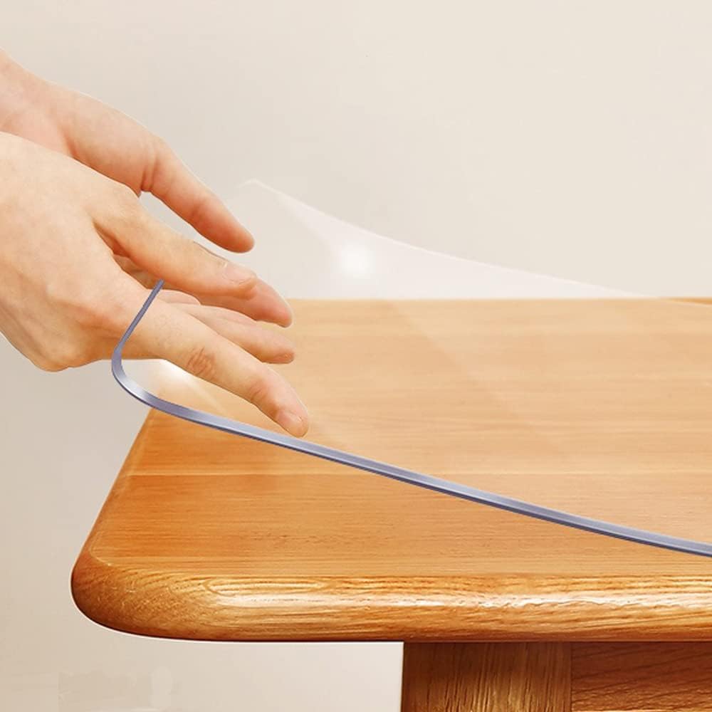 30x50 inch Clear PVC Table Cover Protector for All Surfaces