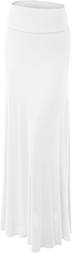Lock and Love Women's Basic Solid Tie Dye Maxi Skirt for All Sizes