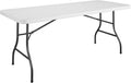 COSCO 6 Foot Blow Molded Folding Table, White - Durable Utility Table