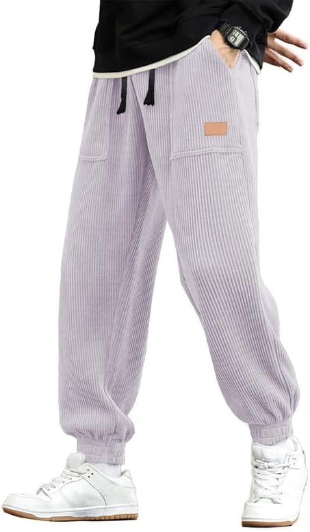 JMIERR Mens Corduroy Joggers Pants for Casual and Stylish Wear