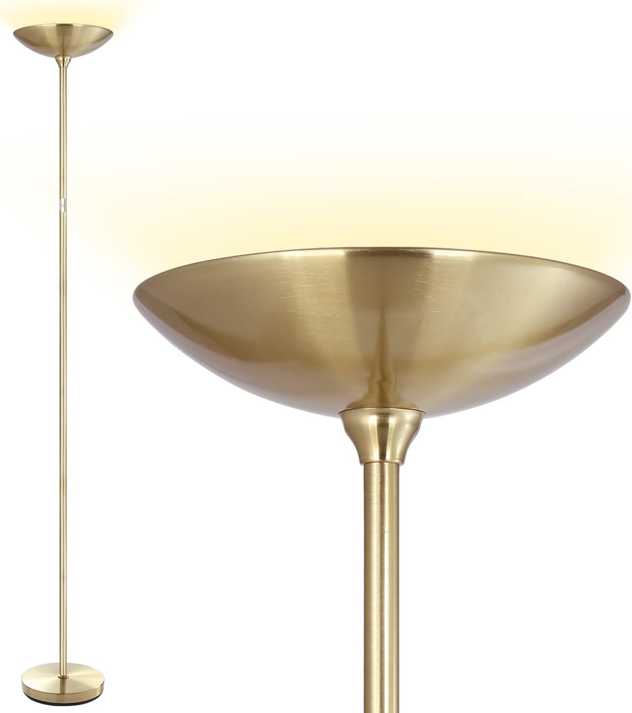 BoostArea Floor Lamp with Stepless Dimming and Touch Control