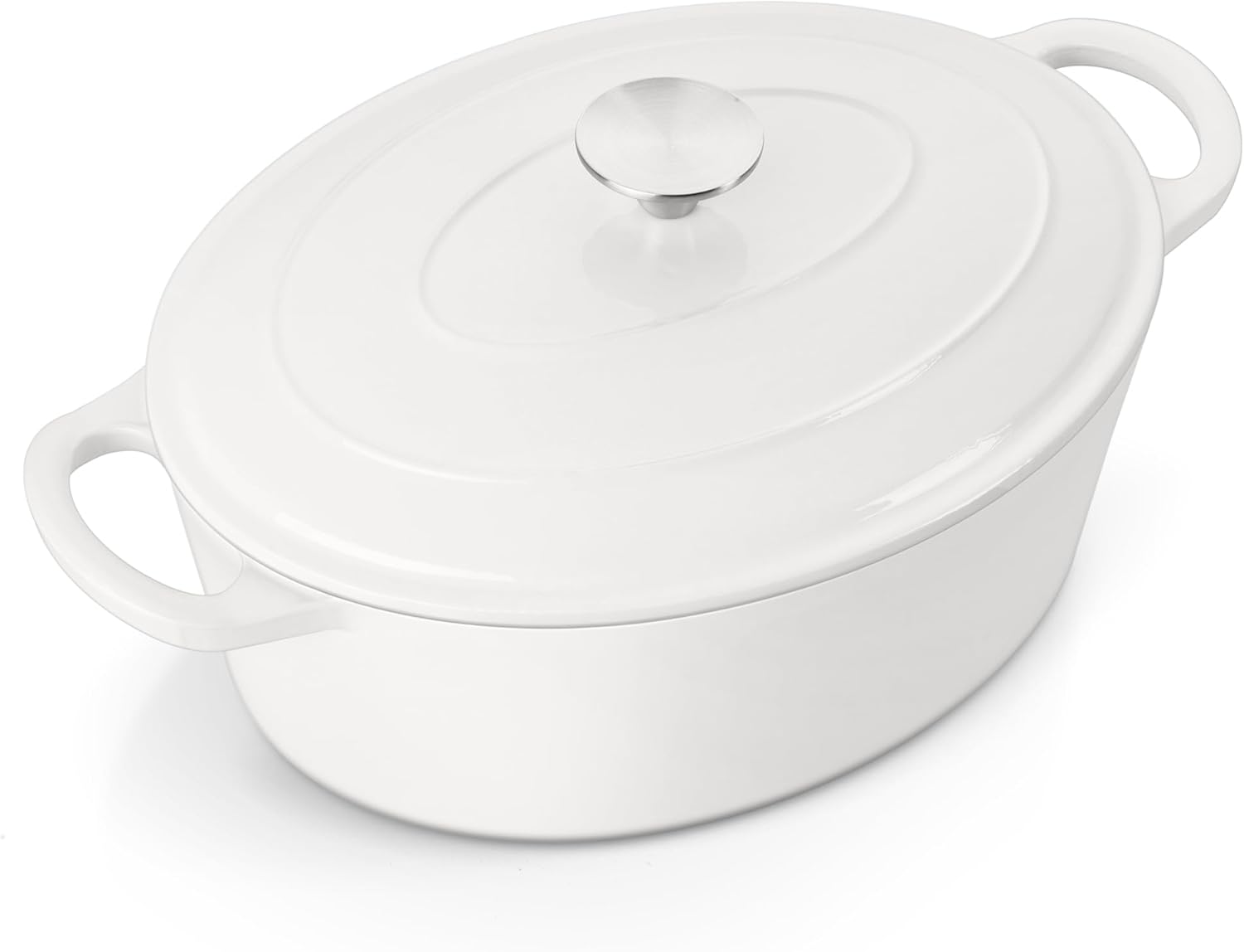 E-far 7QT Oval Dutch Oven Pot for Baking and Cooking Needs