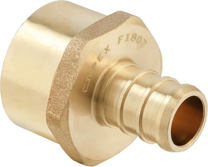 Pack of 50 Pex 1/2 Inch Female NPT Adapter Brass Crimp Fittings