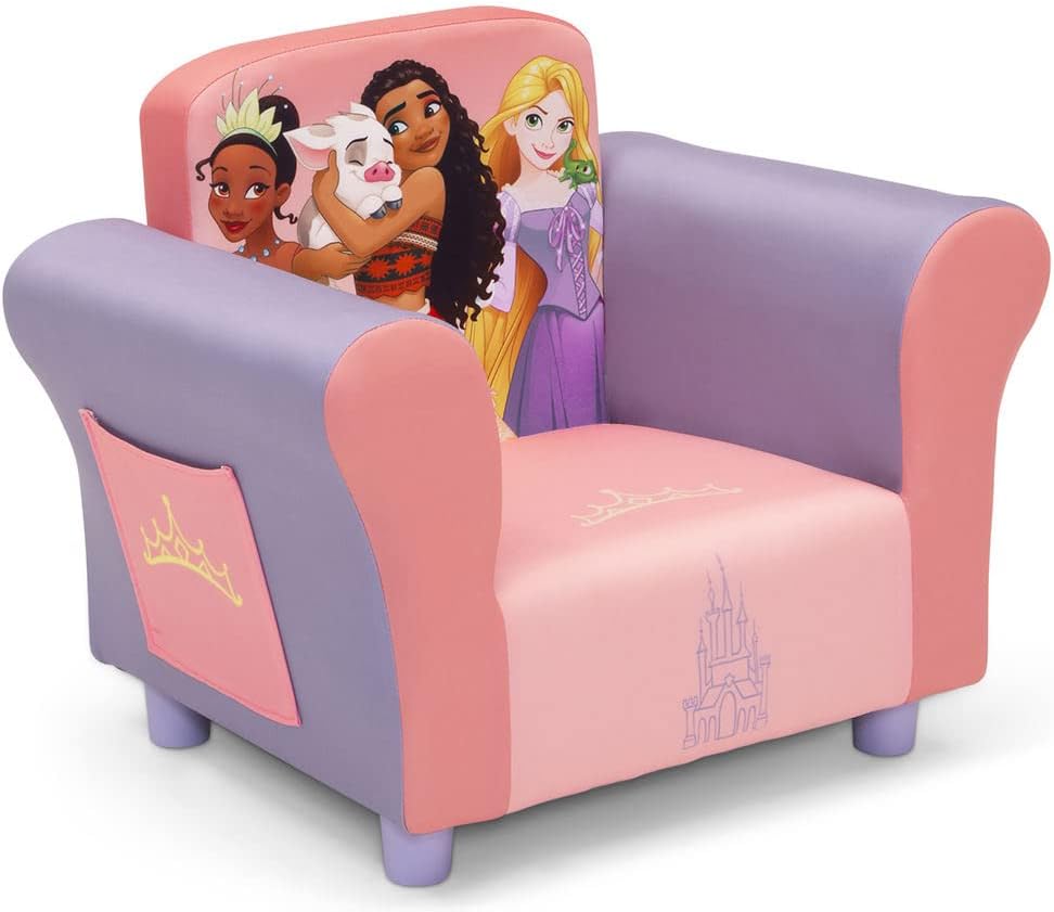 Delta Children Upholstered Chair for Disney Princess Fans