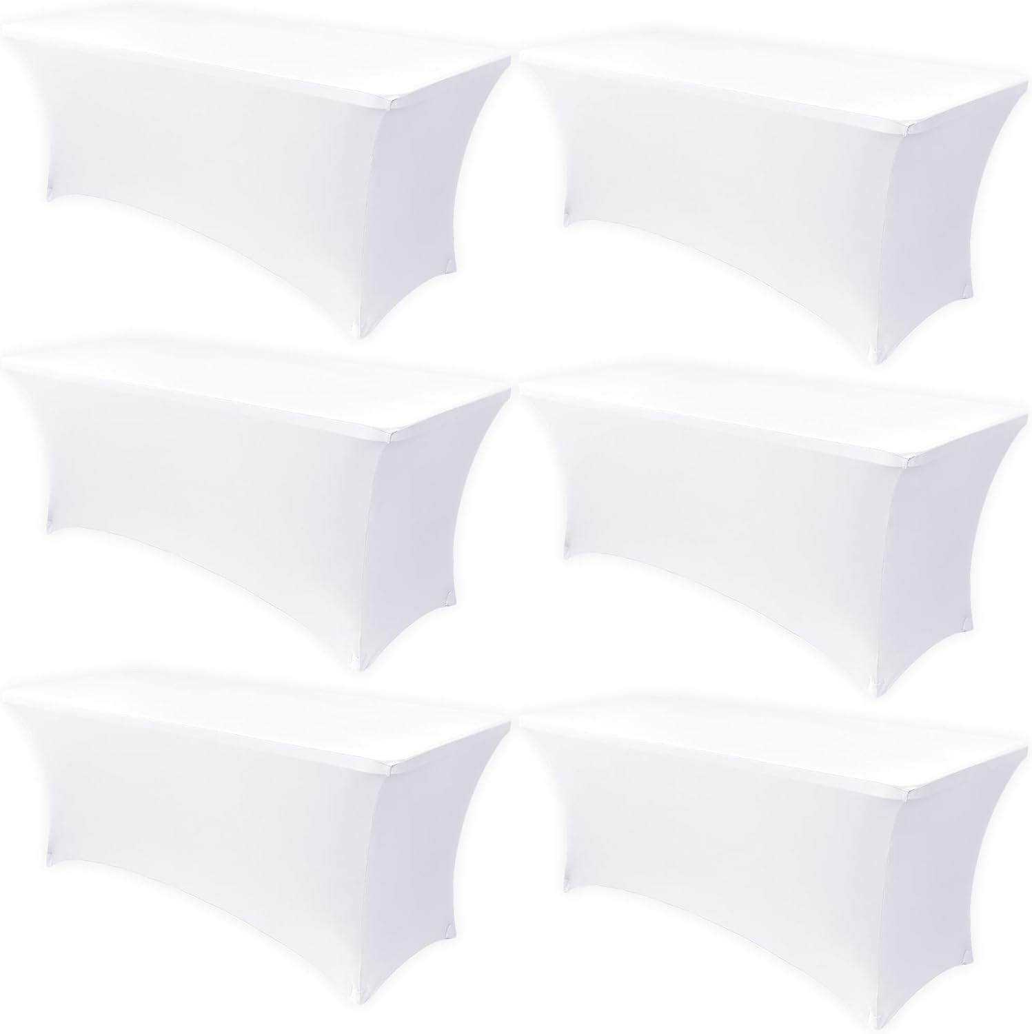 Obstal 6 Pack Stretch Spandex Table Covers for 6 Foot Tables