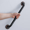 12-Inch Grab Bar with Anti-Slip Handrail - Solid Brass Safety Rail