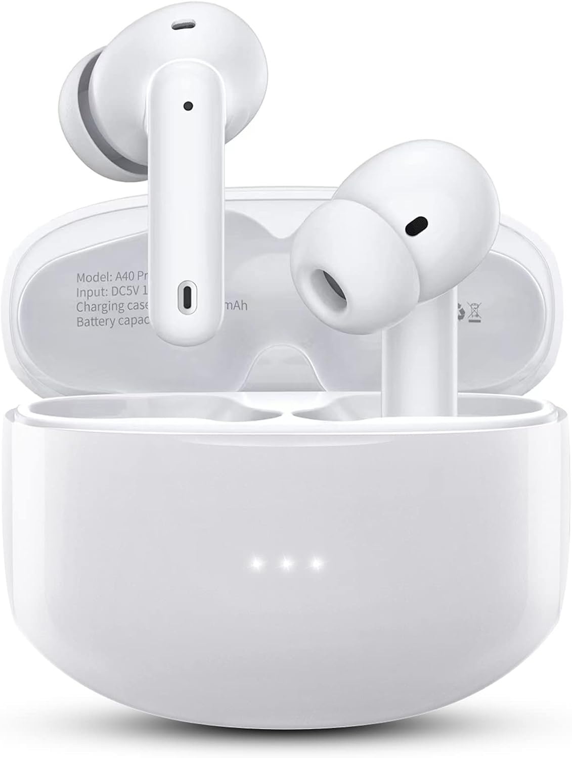 XIAOWTEK A40 Pro Earbuds: 50Hrs Playtime, Noise Cancelling Mic, Stereo Sound