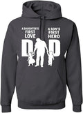 Dad First Love Hoodie for Men - Soft Warm Fathers Day Gift