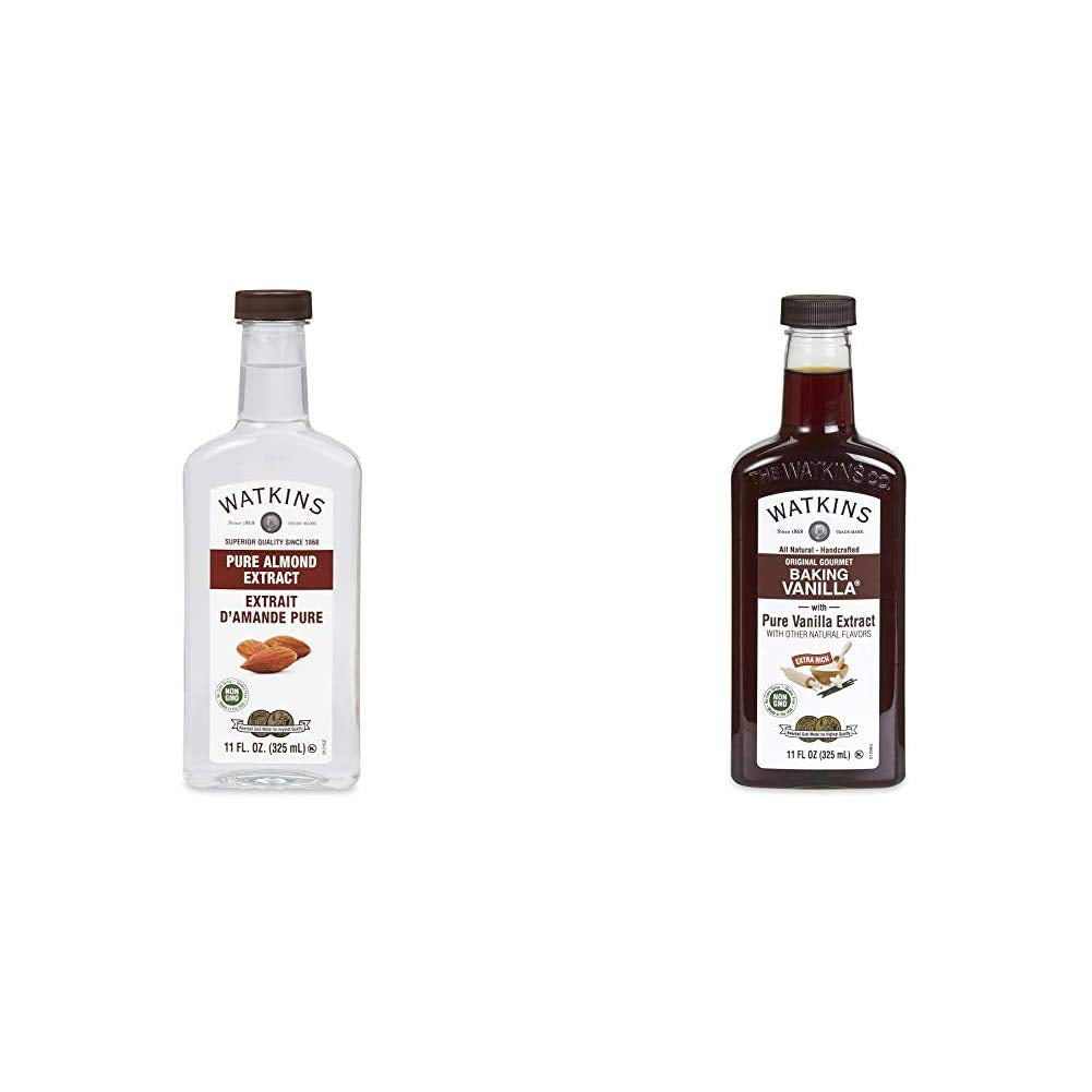 Watkins Pure Almond Extract and Gourmet Baking Vanilla Bundle