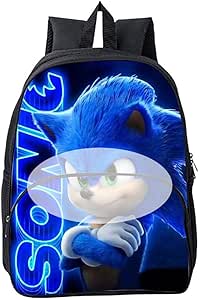Evere Blue Cartoon Laptop Backpack for Anime Fans and Gamers