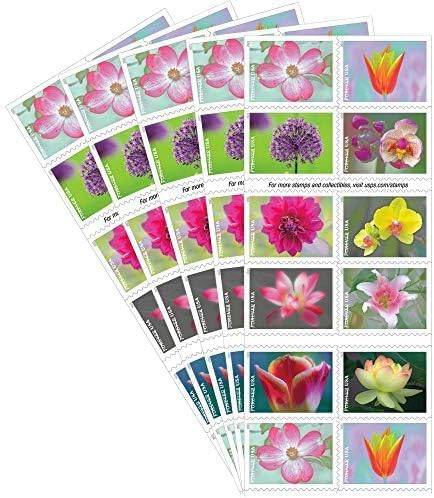 100 Garden Beauty Forever Stamps for Weddings and Invitations