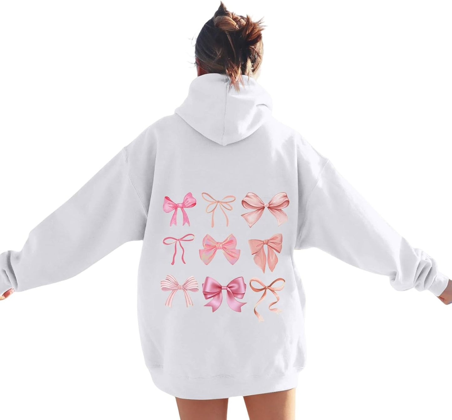 Cute Y2K Bow Hoodie for Trendy Teens