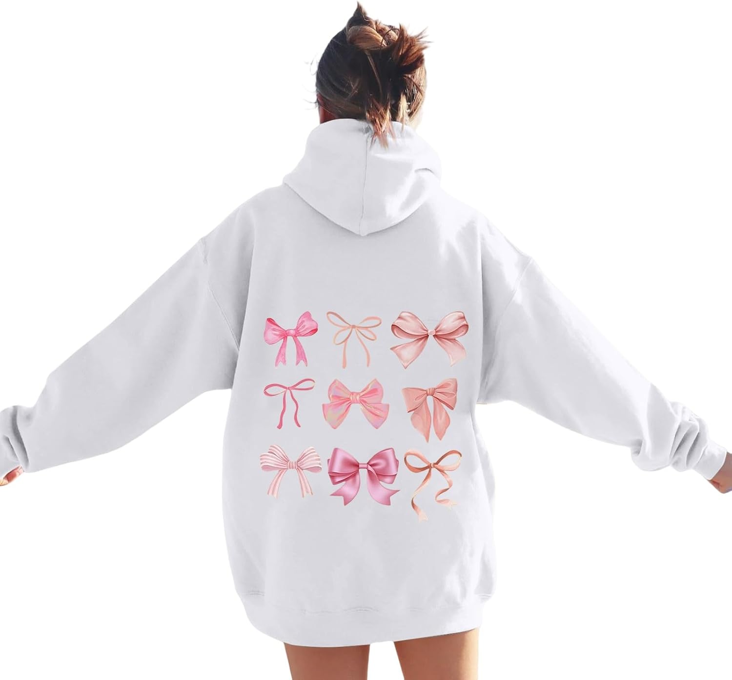 Cute Y2K Bow Hoodie for Trendy Teens