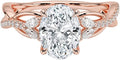 1-3 CT Moissanite Engagement Ring - Handcrafted Oval Brilliant Cut