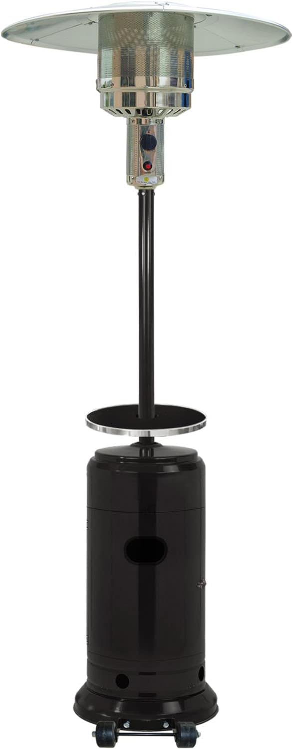 Hanover 48,000 BTU Steel Patio Heater-Black + Cover