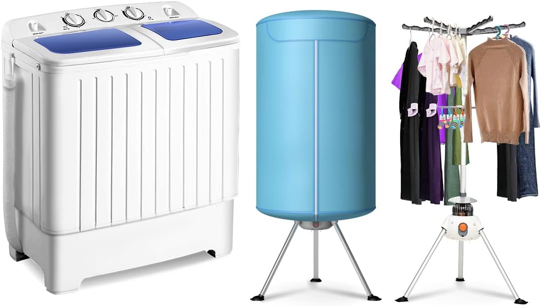 Giantex Portable Washing Machine and Dryer Combo for Travel