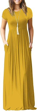 DEARCASE Elegant Summer Maxi Dress with Pockets for Women