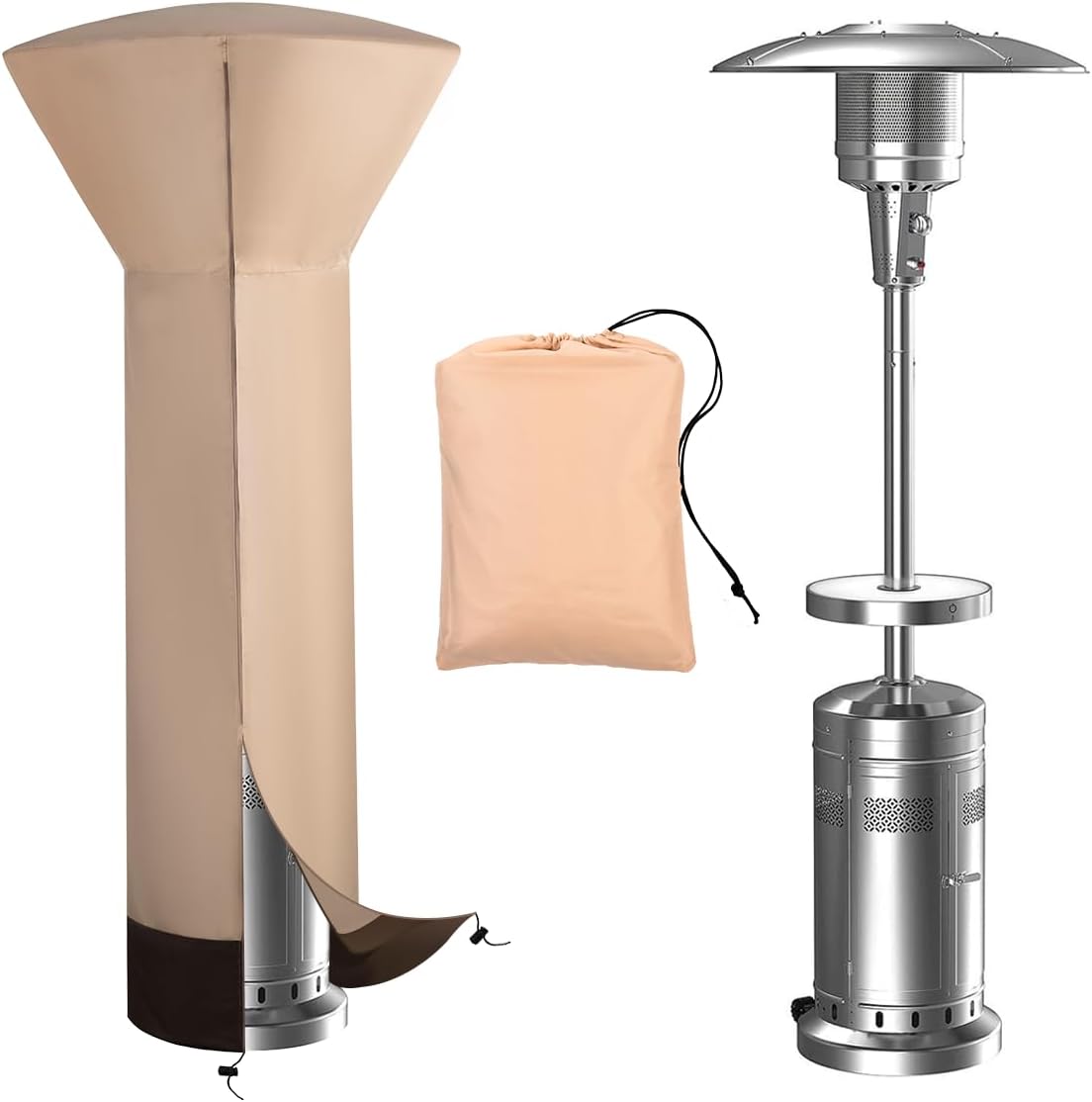 Vailge 600D Waterproof Patio Heater Cover - Wind & UV Resistant
