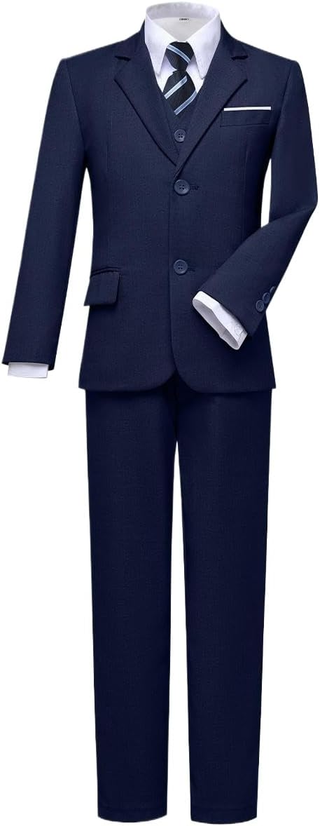Visaccy Boys Slim Fit Dress Clothes for Special Occasions