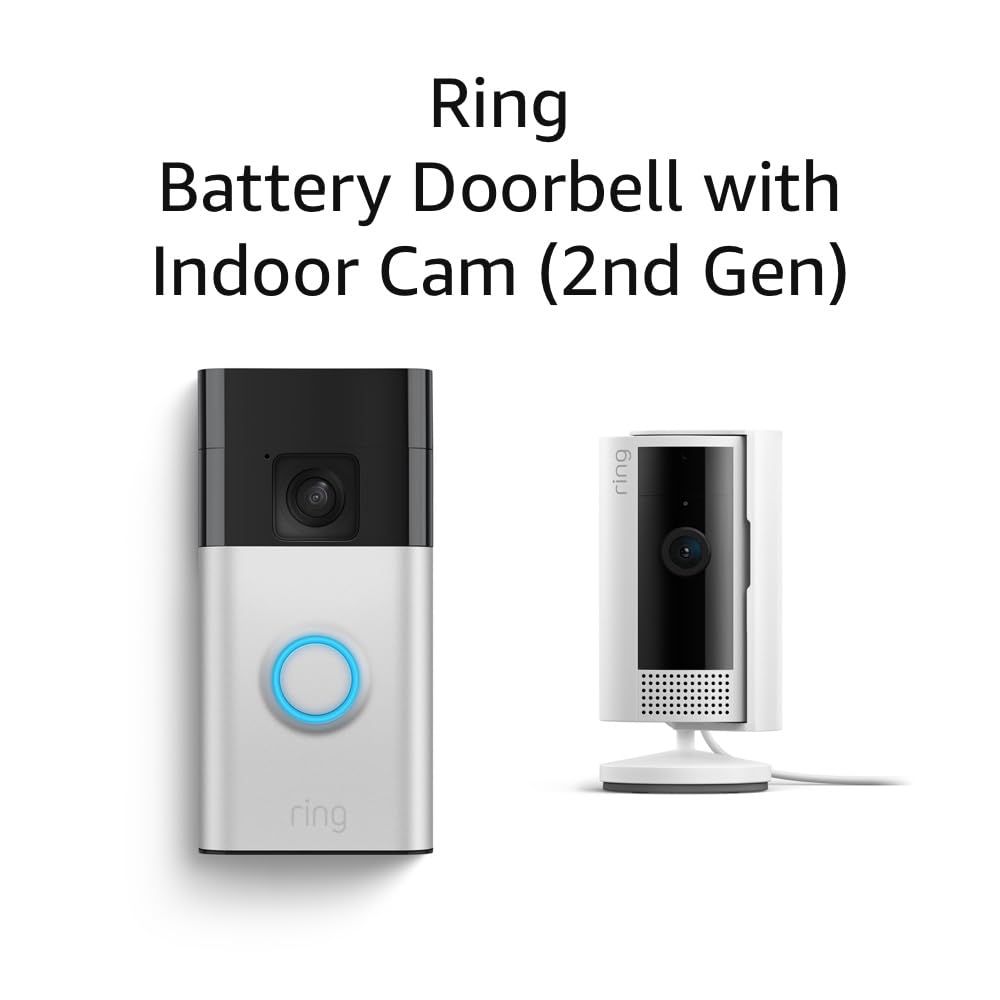 Enhanced Security Bundle: Ring Battery Doorbell + Indoor Cam 2nd Gen
