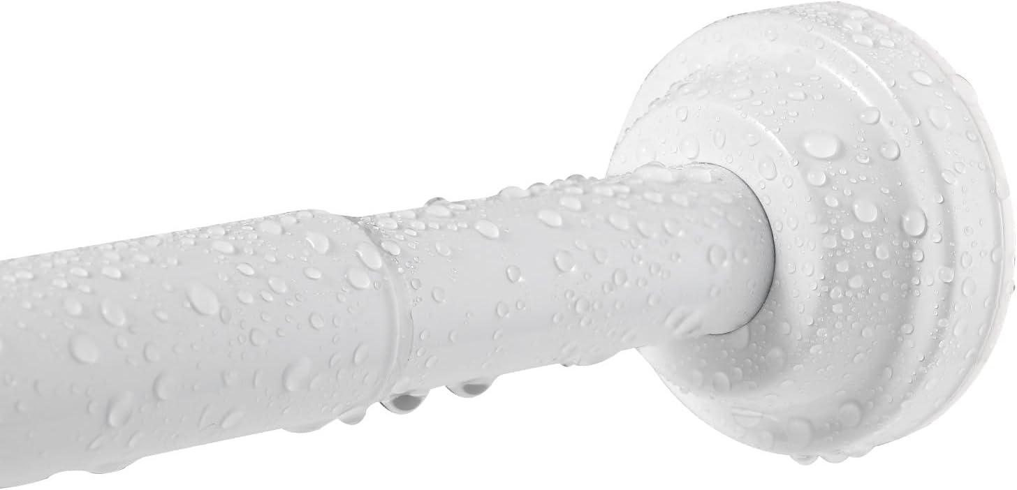 Adjustable Tension Shower Rod - No Drill, Rustproof & Anti-Slip