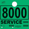 Service Dispatch Numbers RL78 Style Mirror Hang Tags Numbered (Green