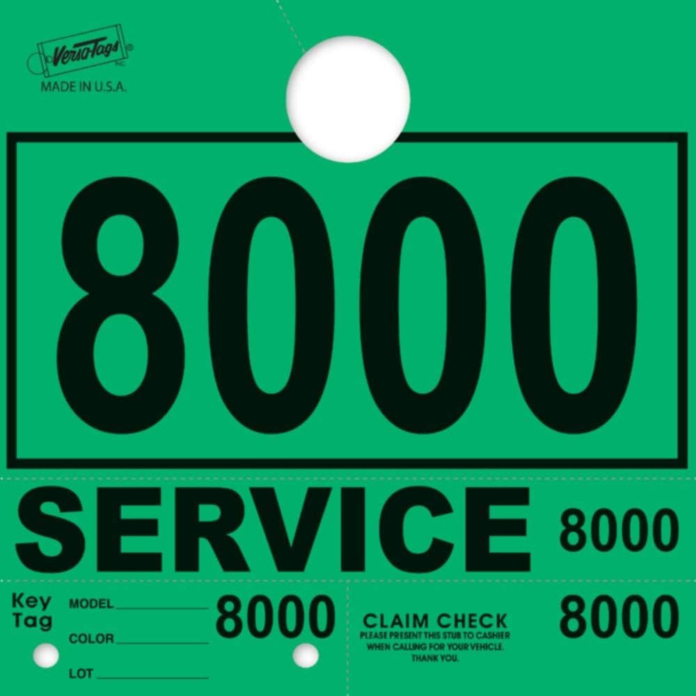 Service Dispatch Numbers RL78 Style Mirror Hang Tags for Vehicles