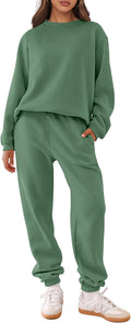 Two Piece Womens Sweatsuit Lounge Set - Cozy Fall Tracksuit