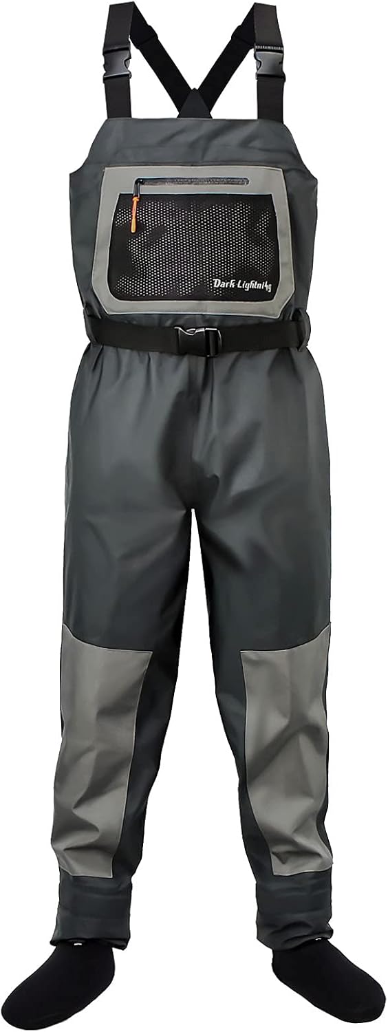 Dark Lightning Breathable Insulated Chest Waders for All Seasons