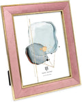 Isaac Jacobs 8x10 Pink Velvet Picture Frame with Gold Border