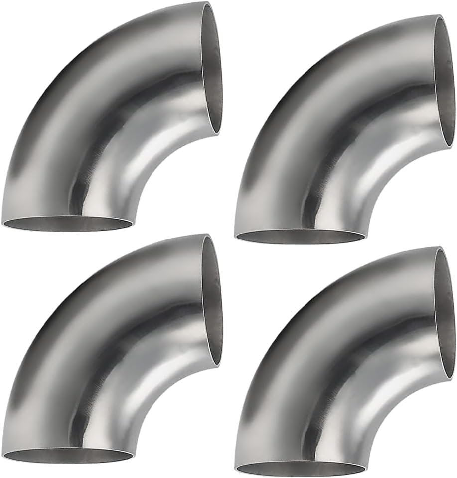 Cotonake 3 Inch 90 Degree SS304 Stainless Steel Exhaust Elbow