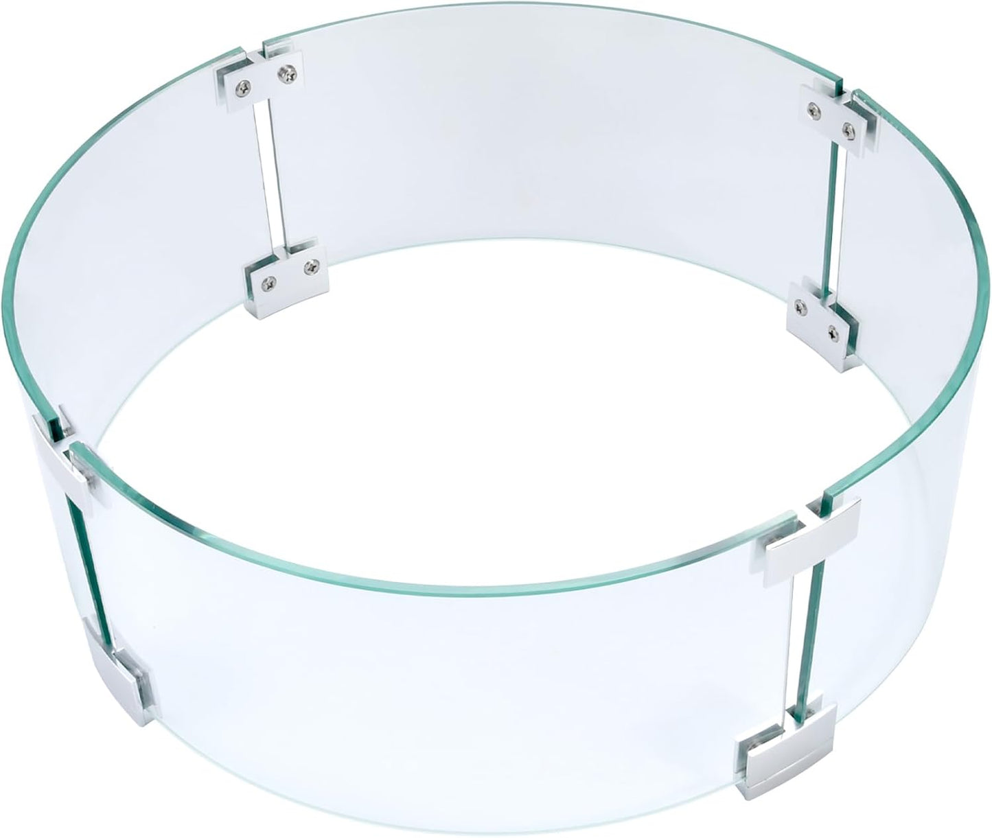 23 in Glass Wind Guard for Fire Pit Round Table - Perfect Fit