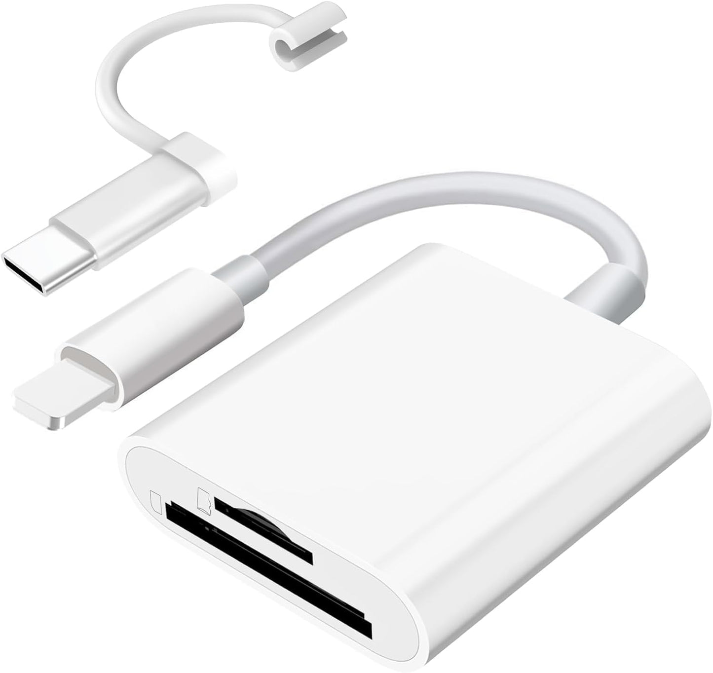SUNTRSI Dual Slot SD Card Reader for iPhone & iPad