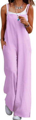 Women's Summer Boho Floral Jumpsuit Wide Leg Overalls - Breezy Comfort