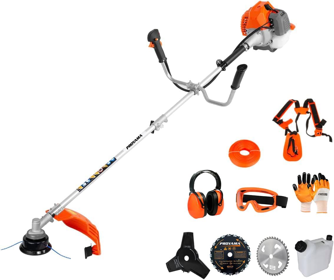 PROYAMA 42.7cc Gas Weed Wacker for Efficient Lawn Care